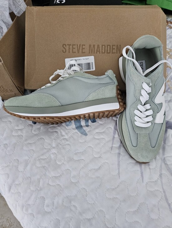 Steve Madden Shoes - New Steve Madden Sage Green & White Womens Gym Shoes THIS COLOR IS SOLD OUT